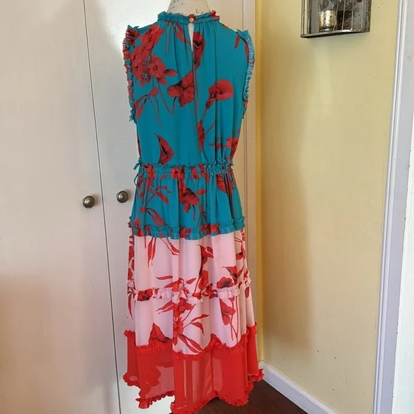 Ted Baker London Floral Dress with Drawstring Tie Waist - Picture 7 of 11